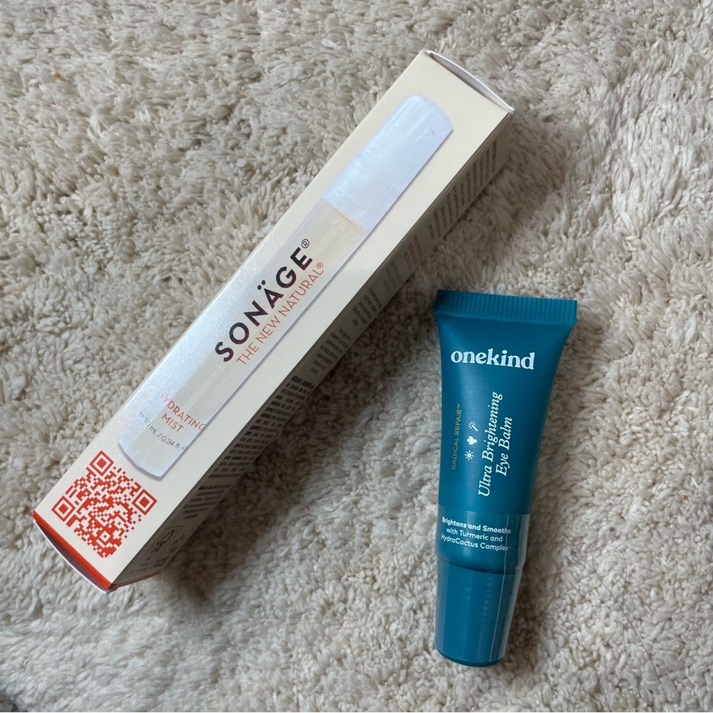 Onekind Ultra Brightening Eye Balm & Sonage Hydrating Mist